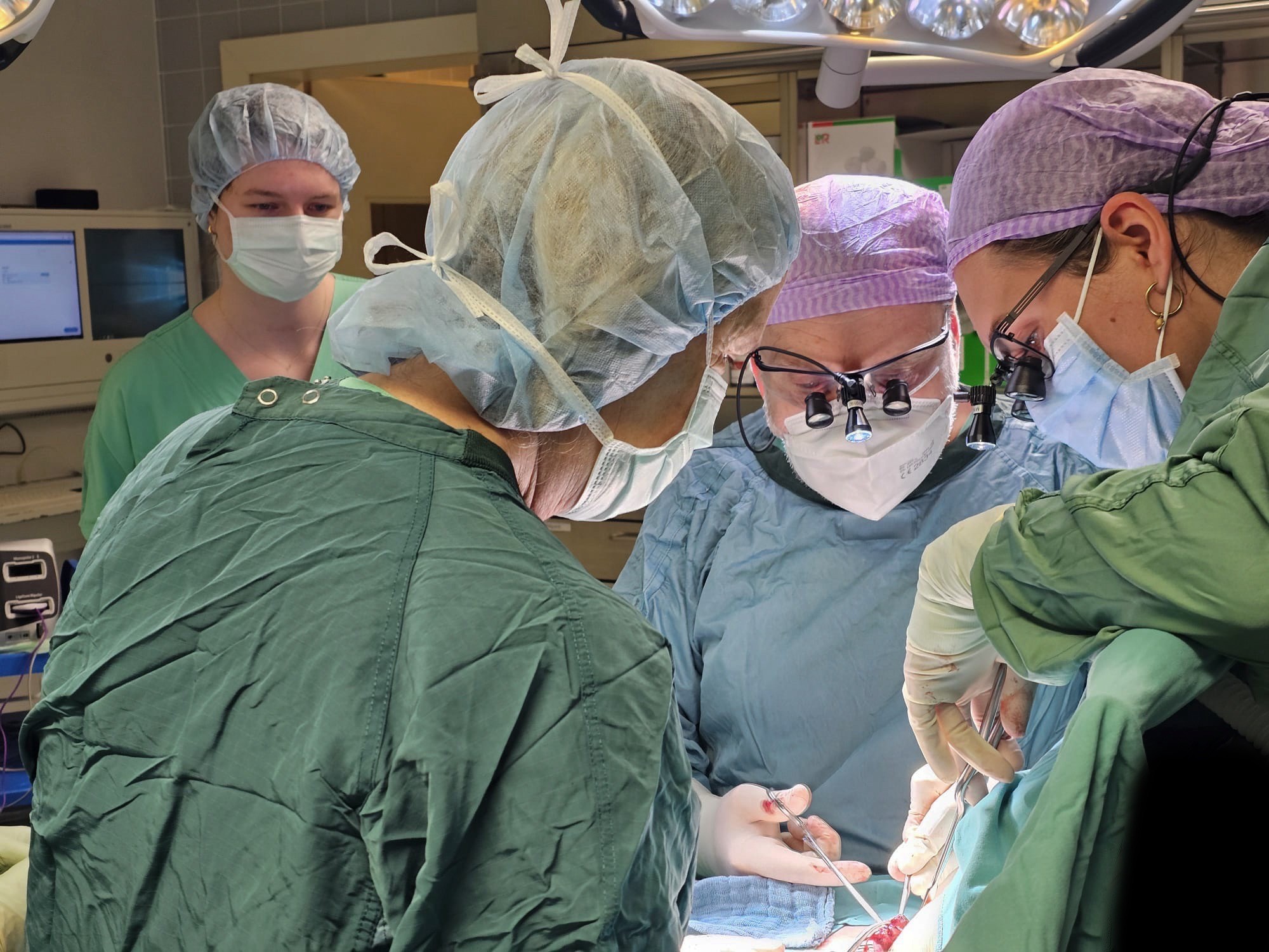 Surgical team in theatre at Rudolfinerhaus, Vienna
